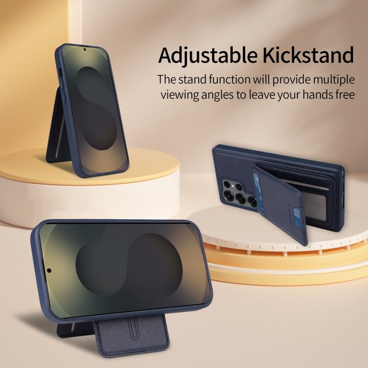 For Samsung Galaxy S25 Ultra 5G BETOPNICE Vertical Flip Detachable MagSafe Wallet Phone Case
