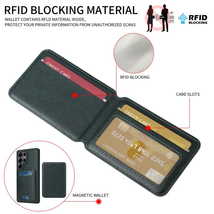 For Samsung Galaxy S25 Ultra 5G BETOPNICE Vertical Flip Detachable MagSafe Wallet Phone Case