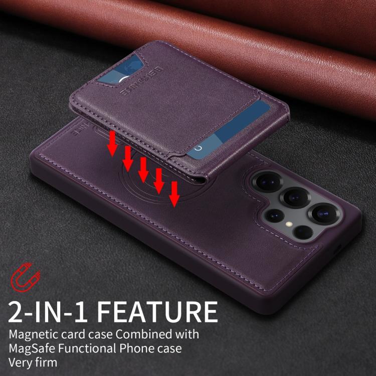 For Samsung Galaxy S25 Ultra 5G BETOPNICE Vertical Flip Detachable MagSafe Wallet Phone Case
