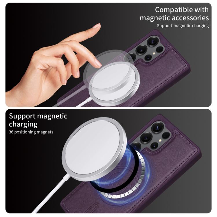For Samsung Galaxy S25 Ultra 5G BETOPNICE Vertical Flip Detachable MagSafe Wallet Phone Case