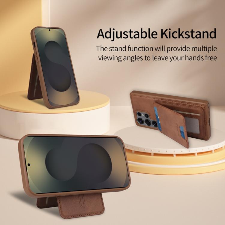 For Samsung Galaxy S25 Ultra 5G BETOPNICE Vertical Flip Detachable MagSafe Wallet Phone Case