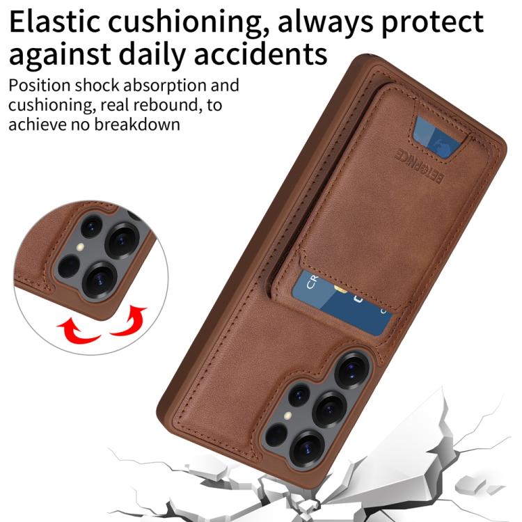 For Samsung Galaxy S25 Ultra 5G BETOPNICE Vertical Flip Detachable MagSafe Wallet Phone Case