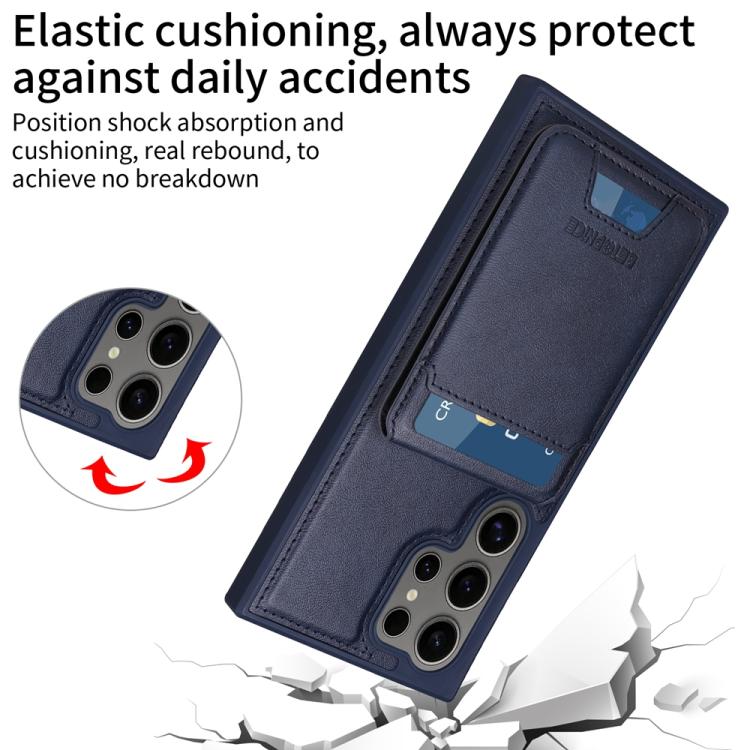 For Samsung Galaxy S24 Ultra 5G BETOPNICE Vertical Flip Detachable MagSafe Wallet Phone Case