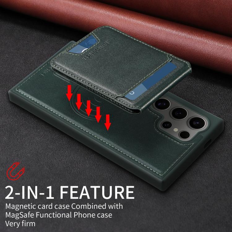 For Samsung Galaxy S24 Ultra 5G BETOPNICE Vertical Flip Detachable MagSafe Wallet Phone Case