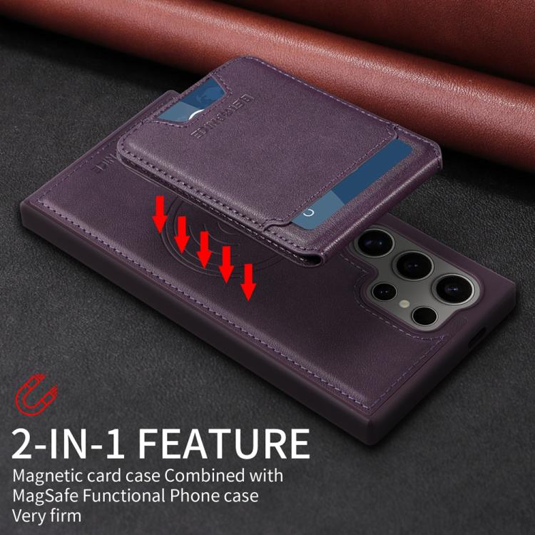 For Samsung Galaxy S24 Ultra 5G BETOPNICE Vertical Flip Detachable MagSafe Wallet Phone Case