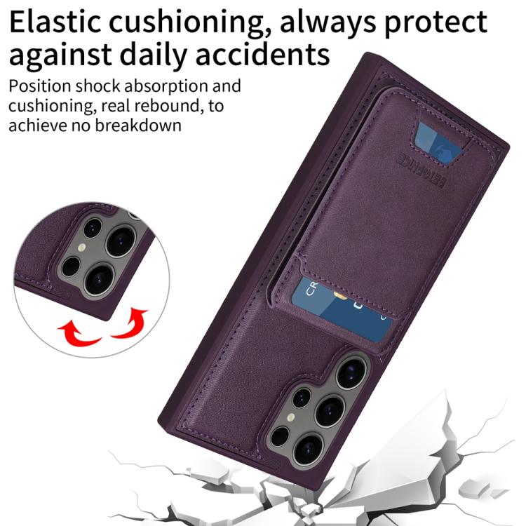 For Samsung Galaxy S24 Ultra 5G BETOPNICE Vertical Flip Detachable MagSafe Wallet Phone Case