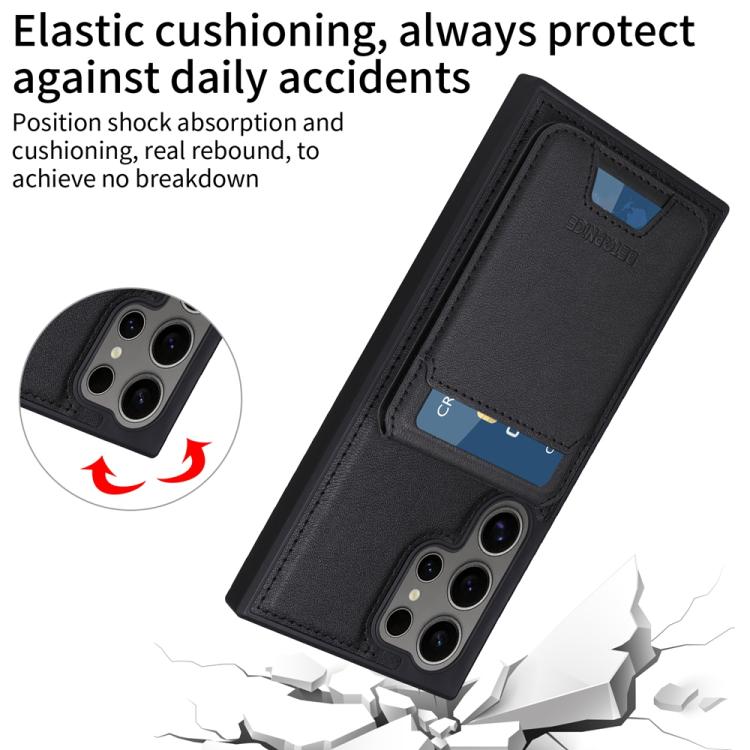 For Samsung Galaxy S24 Ultra 5G BETOPNICE Vertical Flip Detachable MagSafe Wallet Phone Case