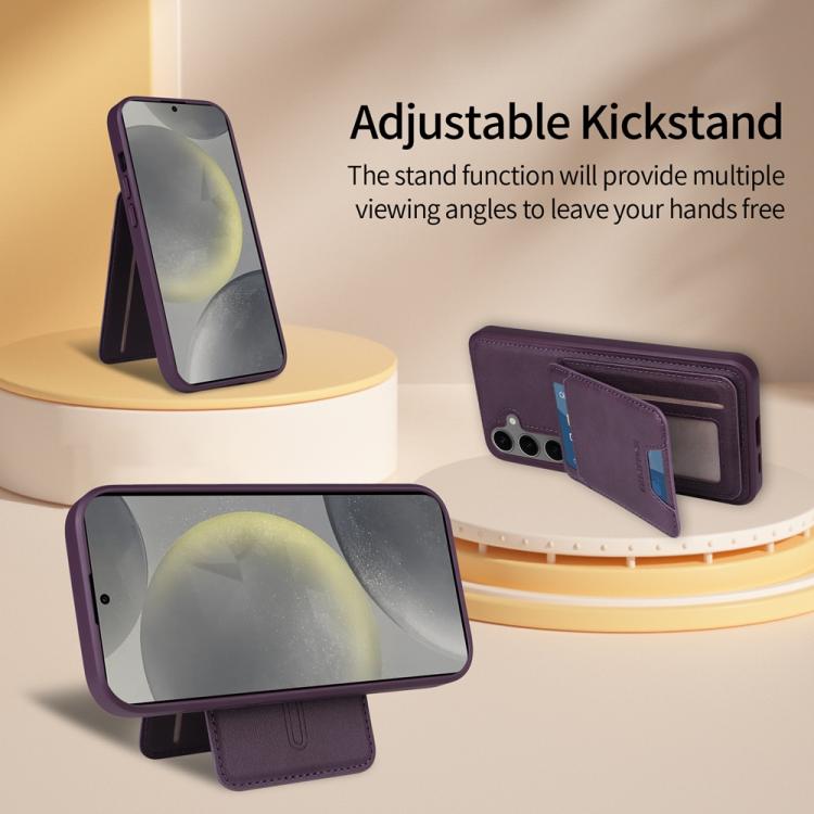 For Samsung Galaxy S24+ 5G BETOPNICE Vertical Flip Detachable MagSafe Wallet Phone Case