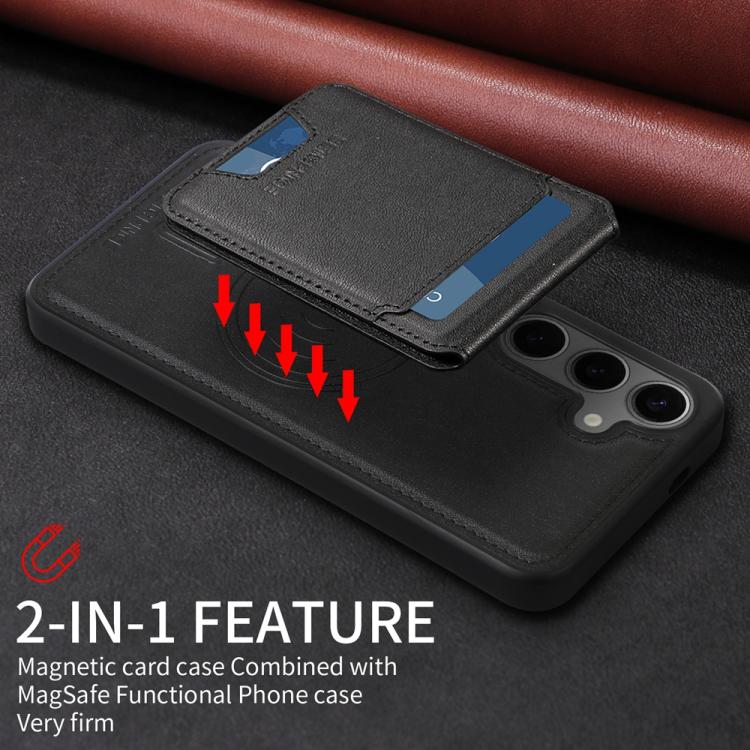 For Samsung Galaxy S24+ 5G BETOPNICE Vertical Flip Detachable MagSafe Wallet Phone Case