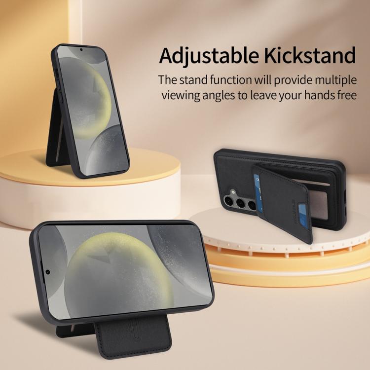 For Samsung Galaxy S24+ 5G BETOPNICE Vertical Flip Detachable MagSafe Wallet Phone Case