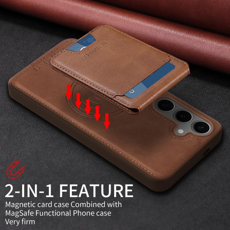 For Samsung Galaxy S24+ 5G BETOPNICE Vertical Flip Detachable MagSafe Wallet Phone Case