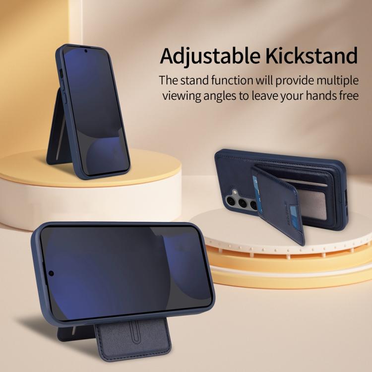 For Samsung Galaxy S24 FE 5G BETOPNICE Vertical Flip Detachable MagSafe Wallet Phone Case