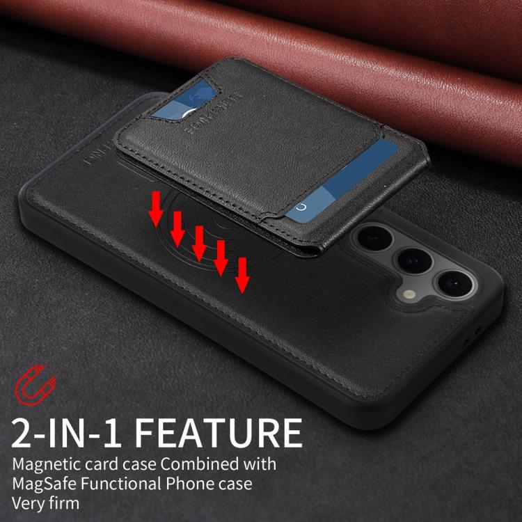 For Samsung Galaxy S24 FE 5G BETOPNICE Vertical Flip Detachable MagSafe Wallet Phone Case