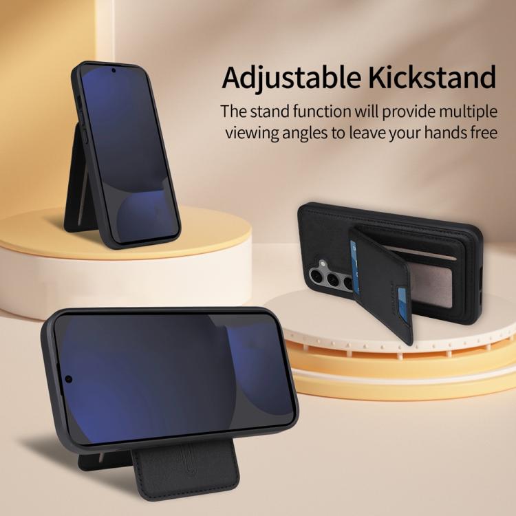 For Samsung Galaxy S24 FE 5G BETOPNICE Vertical Flip Detachable MagSafe Wallet Phone Case