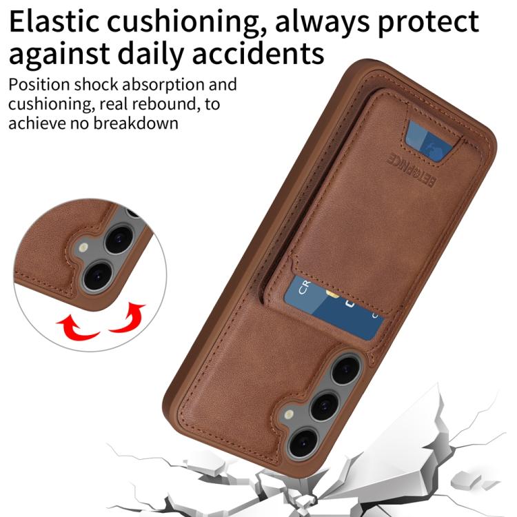 For Samsung Galaxy S24 FE 5G BETOPNICE Vertical Flip Detachable MagSafe Wallet Phone Case