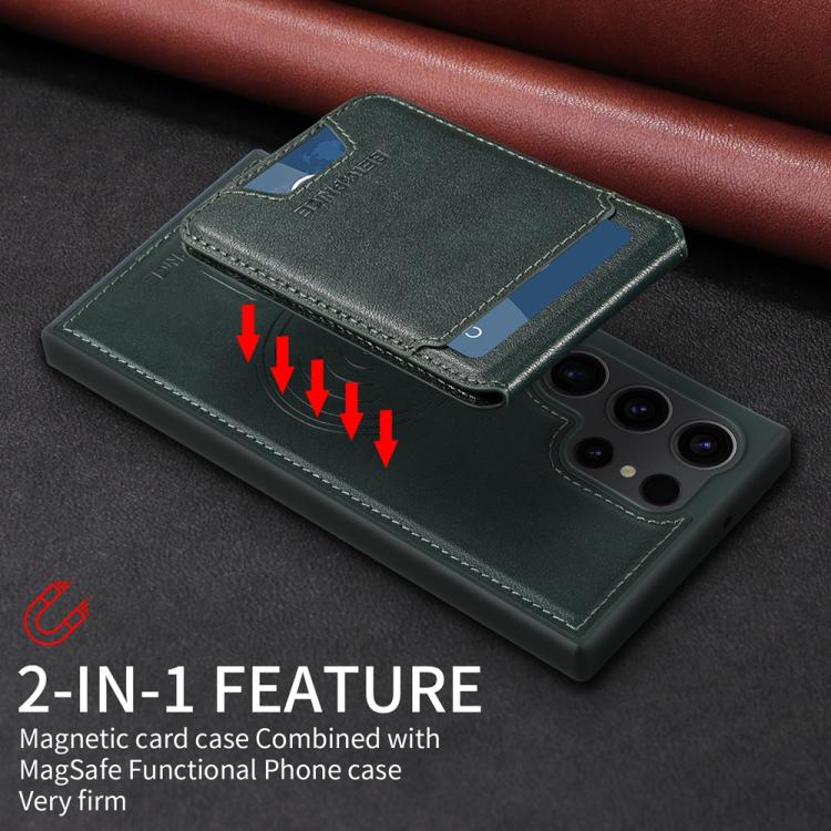 For Samsung Galaxy S23 Ultra 5G BETOPNICE Vertical Flip Detachable MagSafe Wallet Phone Case