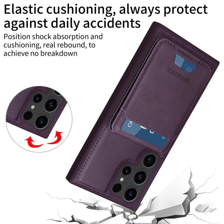 For Samsung Galaxy S23 Ultra 5G BETOPNICE Vertical Flip Detachable MagSafe Wallet Phone Case
