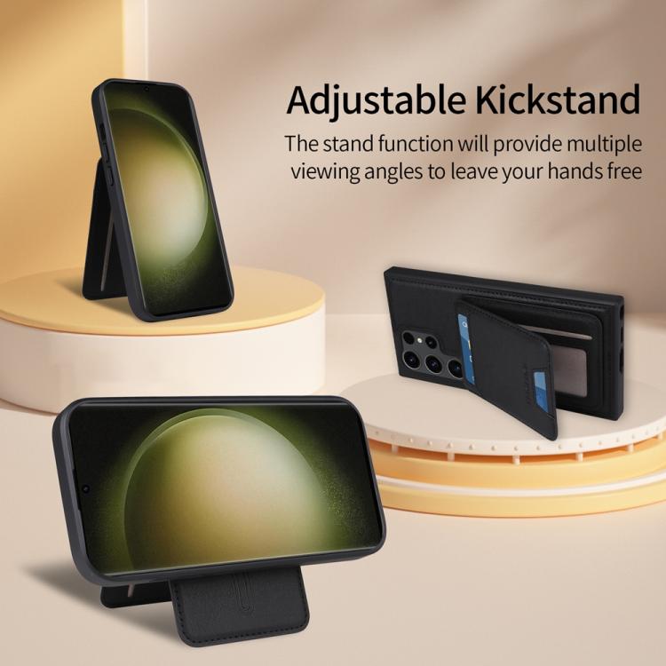 For Samsung Galaxy S23 Ultra 5G BETOPNICE Vertical Flip Detachable MagSafe Wallet Phone Case