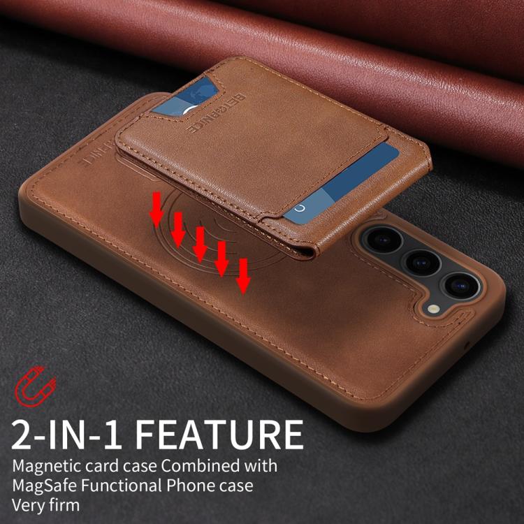 For Samsung Galaxy S23+ 5G BETOPNICE Vertical Flip Detachable MagSafe Wallet Phone Case