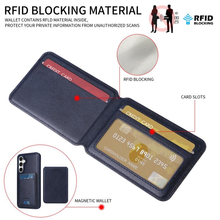 For Samsung Galaxy S23 FE 5G BETOPNICE Vertical Flip Detachable MagSafe Wallet Phone Case