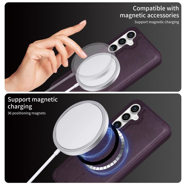 For Samsung Galaxy S23 FE 5G BETOPNICE Vertical Flip Detachable MagSafe Wallet Phone Case