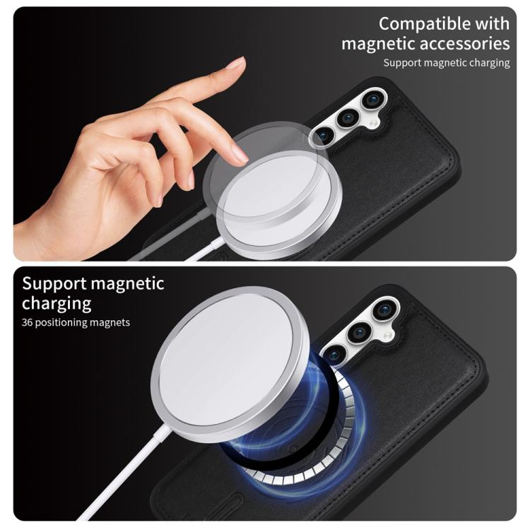 For Samsung Galaxy S23 FE 5G BETOPNICE Vertical Flip Detachable MagSafe Wallet Phone Case