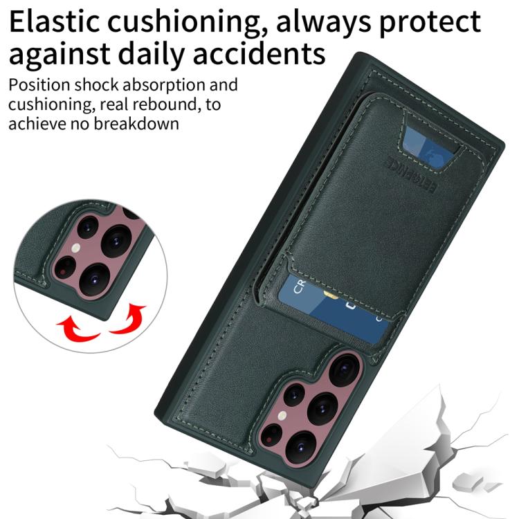 For Samsung Galaxy S22 Ultra 5G BETOPNICE Vertical Flip Detachable MagSafe Wallet Phone Case