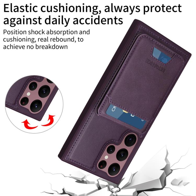 For Samsung Galaxy S22 Ultra 5G BETOPNICE Vertical Flip Detachable MagSafe Wallet Phone Case