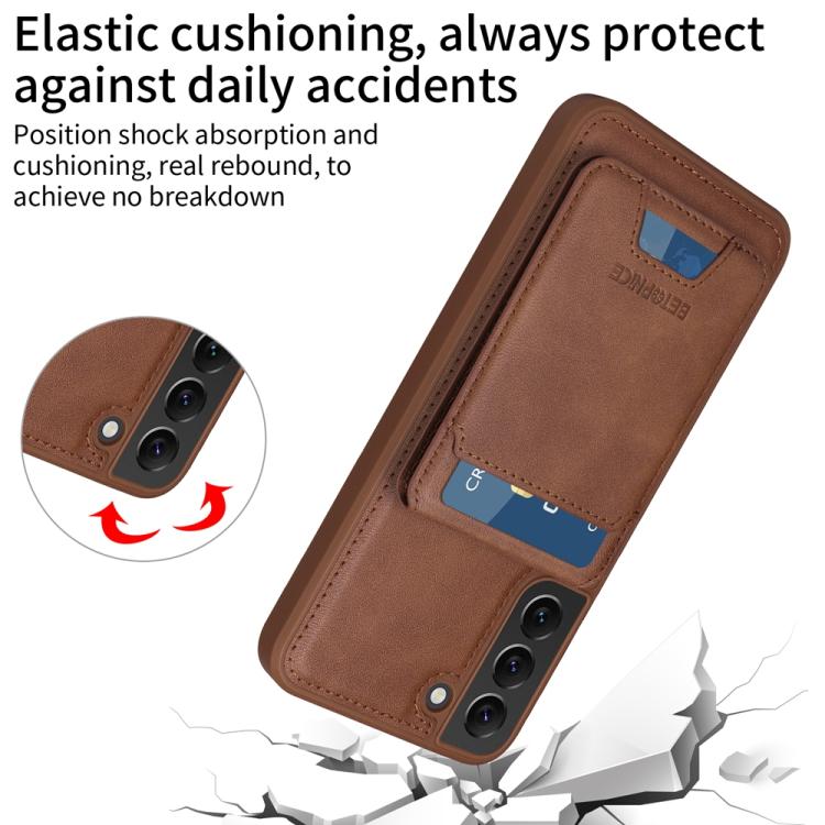 For Samsung Galaxy S22+ 5G BETOPNICE Vertical Flip Detachable MagSafe Wallet Phone Case