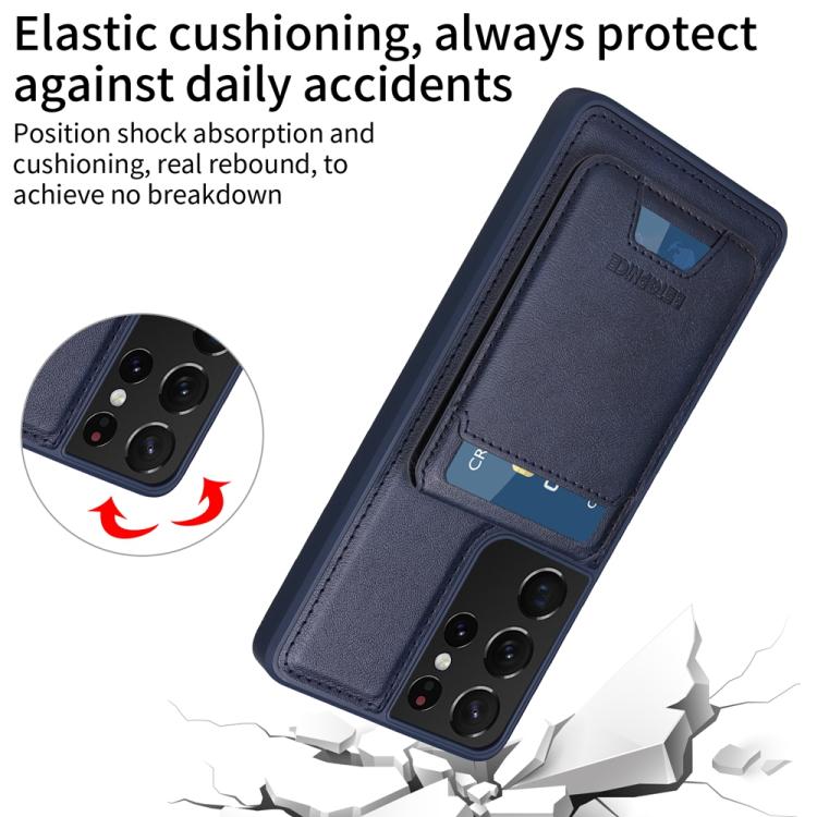 For Samsung Galaxy S21 Ultra 5G BETOPNICE Vertical Flip Detachable MagSafe Wallet Phone Case