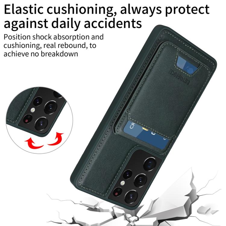For Samsung Galaxy S21 Ultra 5G BETOPNICE Vertical Flip Detachable MagSafe Wallet Phone Case