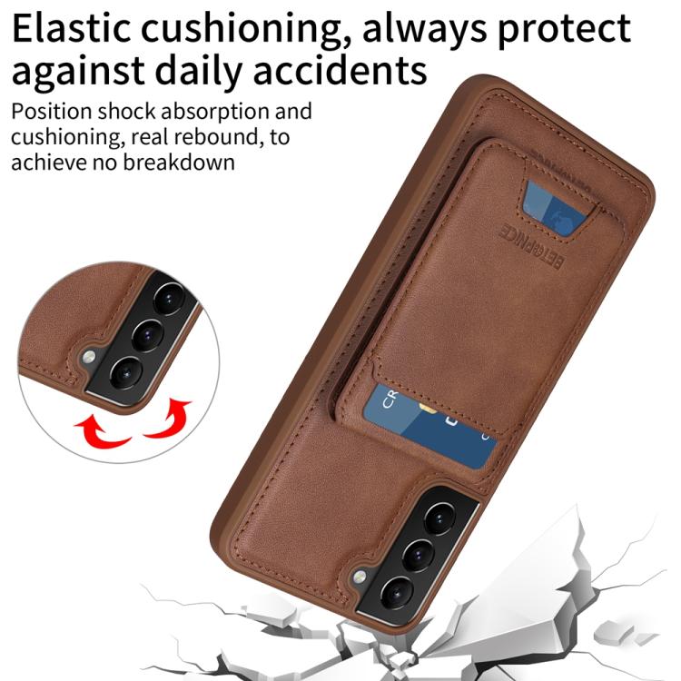 For Samsung Galaxy S21+ 5G BETOPNICE Vertical Flip Detachable MagSafe Wallet Phone Case