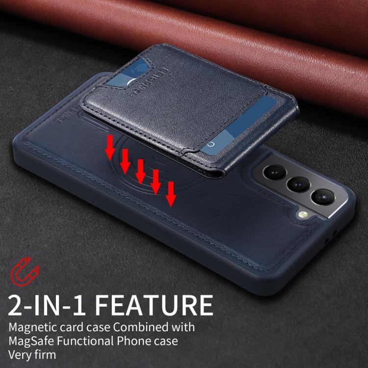 For Samsung Galaxy S21 5G BETOPNICE Vertical Flip Detachable MagSafe Wallet Phone Case