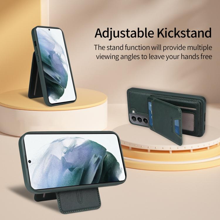 For Samsung Galaxy S21 5G BETOPNICE Vertical Flip Detachable MagSafe Wallet Phone Case