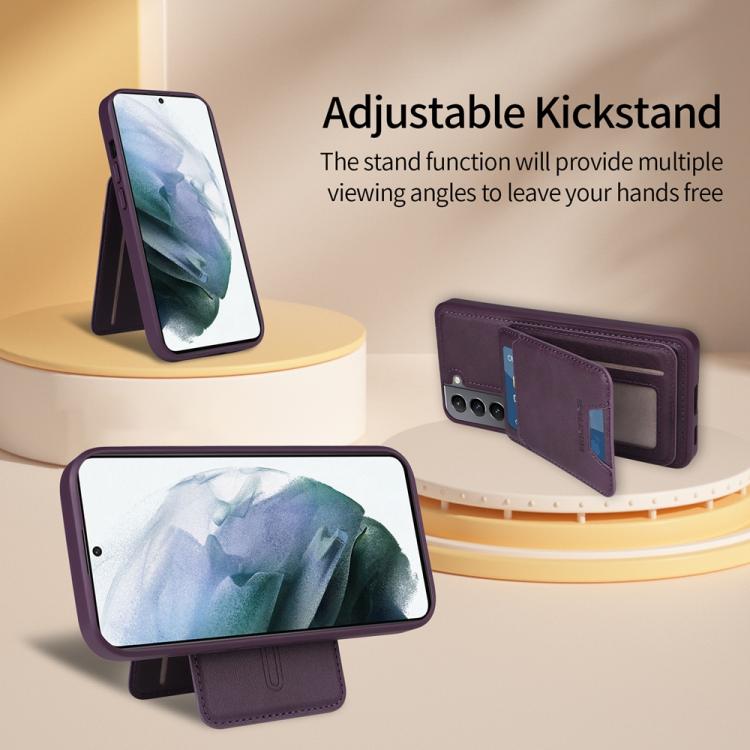 For Samsung Galaxy S21 5G BETOPNICE Vertical Flip Detachable MagSafe Wallet Phone Case