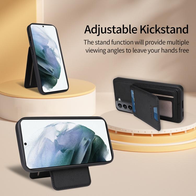 For Samsung Galaxy S21 5G BETOPNICE Vertical Flip Detachable MagSafe Wallet Phone Case