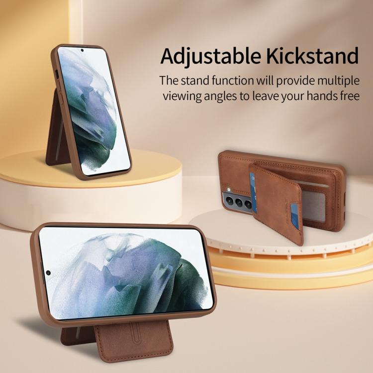 For Samsung Galaxy S21 5G BETOPNICE Vertical Flip Detachable MagSafe Wallet Phone Case