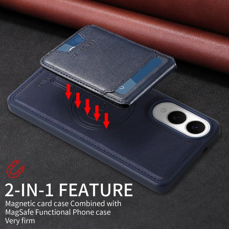 For Samsung Galaxy S25 Edge 5G BETOPNICE Vertical Flip Detachable MagSafe Wallet Phone Case
