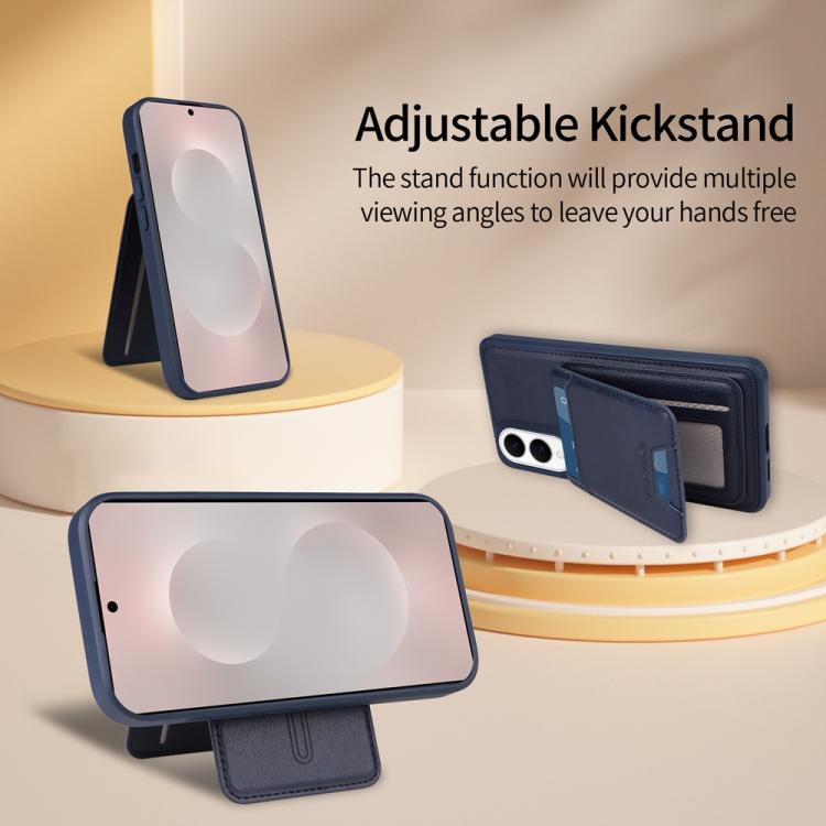 For Samsung Galaxy S25 Edge 5G BETOPNICE Vertical Flip Detachable MagSafe Wallet Phone Case