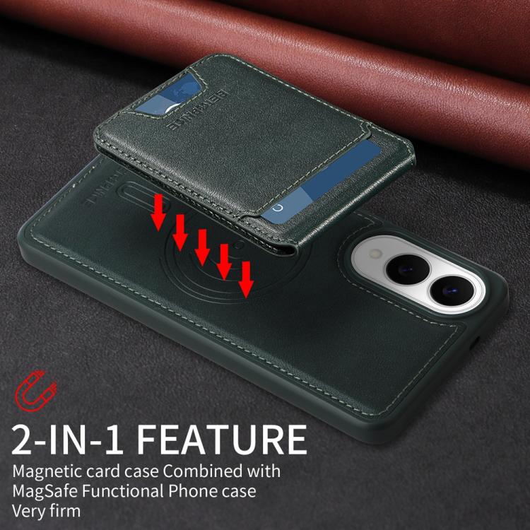 For Samsung Galaxy S25 Edge 5G BETOPNICE Vertical Flip Detachable MagSafe Wallet Phone Case