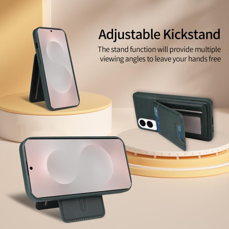 For Samsung Galaxy S25 Edge 5G BETOPNICE Vertical Flip Detachable MagSafe Wallet Phone Case