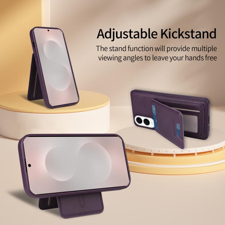 For Samsung Galaxy S25 Edge 5G BETOPNICE Vertical Flip Detachable MagSafe Wallet Phone Case