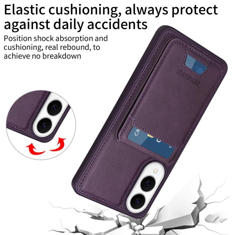 For Samsung Galaxy S25 Edge 5G BETOPNICE Vertical Flip Detachable MagSafe Wallet Phone Case