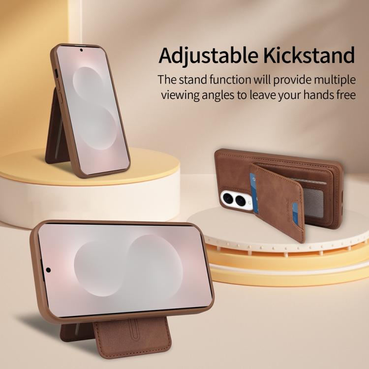 For Samsung Galaxy S25 Edge 5G BETOPNICE Vertical Flip Detachable MagSafe Wallet Phone Case