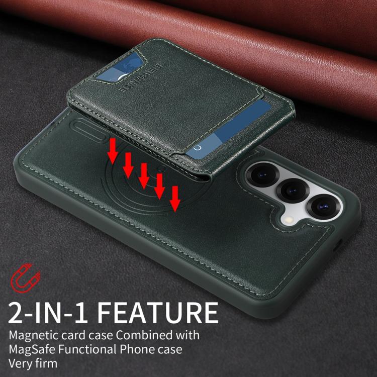 For Samsung Galaxy S25 5G BETOPNICE Vertical Flip Detachable MagSafe Wallet Phone Case