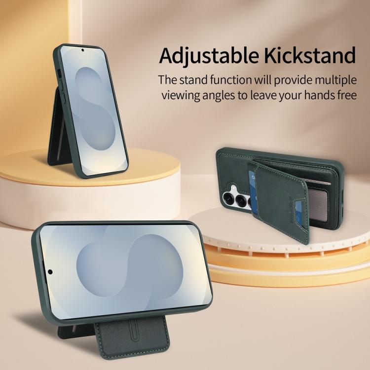 For Samsung Galaxy S25 5G BETOPNICE Vertical Flip Detachable MagSafe Wallet Phone Case