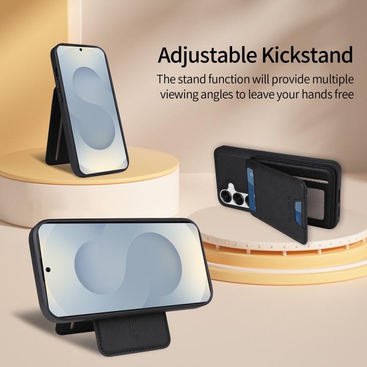 For Samsung Galaxy S25 5G BETOPNICE Vertical Flip Detachable MagSafe Wallet Phone Case