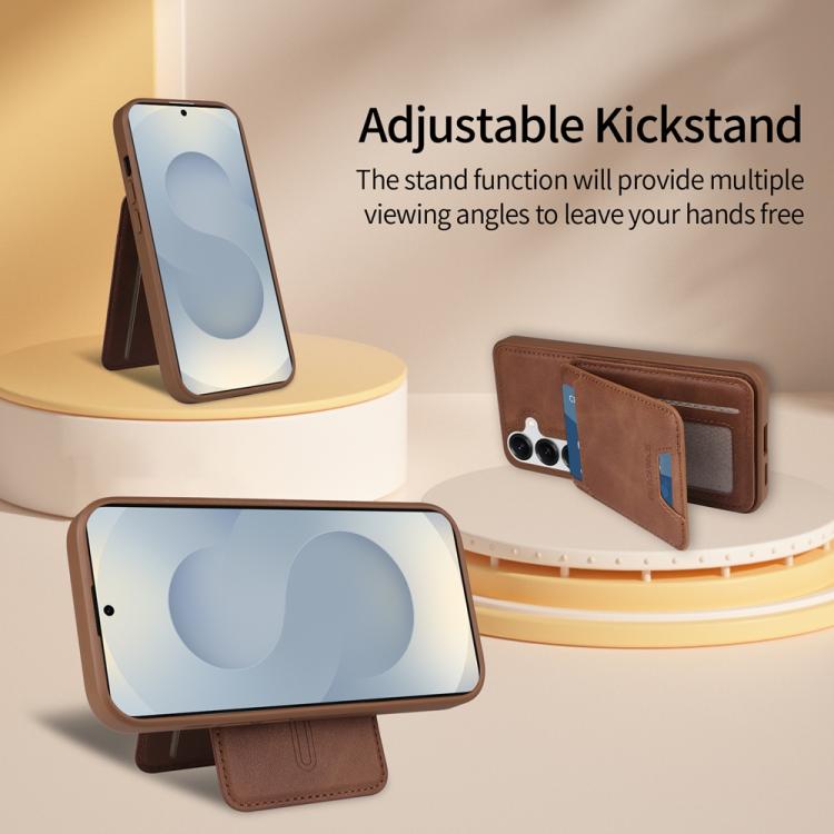 For Samsung Galaxy S25 5G BETOPNICE Vertical Flip Detachable MagSafe Wallet Phone Case