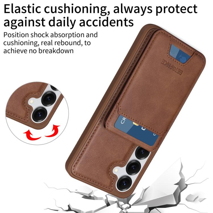 For Samsung Galaxy S25 5G BETOPNICE Vertical Flip Detachable MagSafe Wallet Phone Case