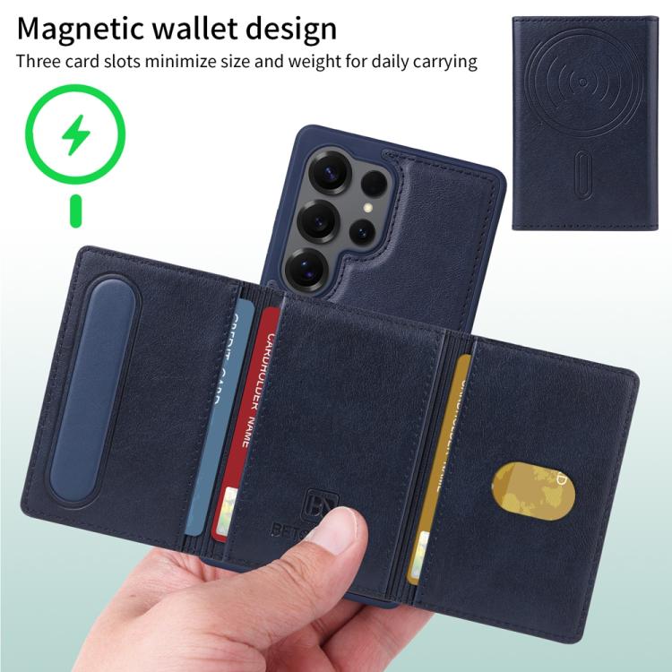 For Samsung Galaxy S25 Ultra 5G BETOPNICE Horizontal Flip Detachable MagSafe Wallet Phone Case